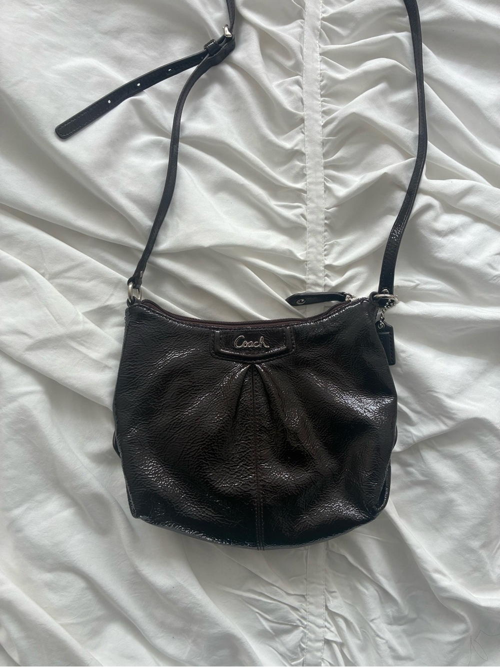 Coach Brown Pebbled Leather Crossbody Bag
